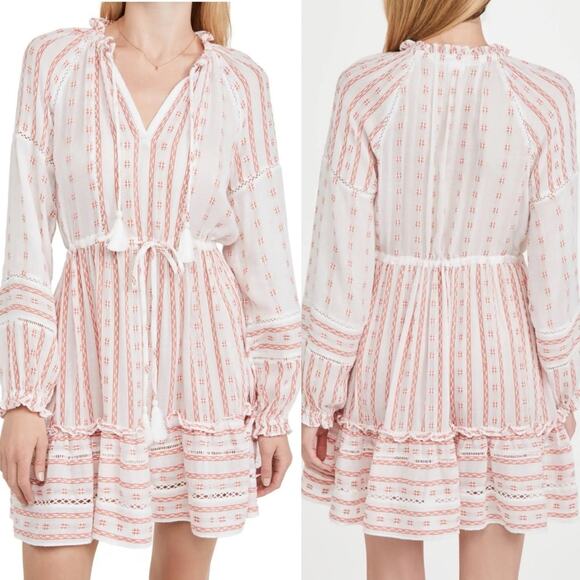 Veronica Beard Long Sleeve Danica Dress in Off White Multi Sz Small MSRP $448 - Picture 1 of 11